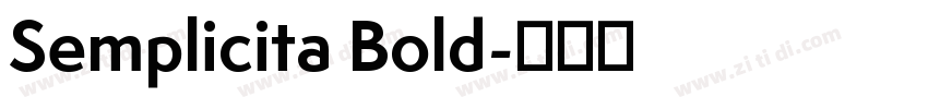 Semplicita Bold字体转换